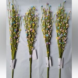 Hobby Lobby Spring Pastel Colors Picks Easter 16” lot of 4 NEW Dewdrop